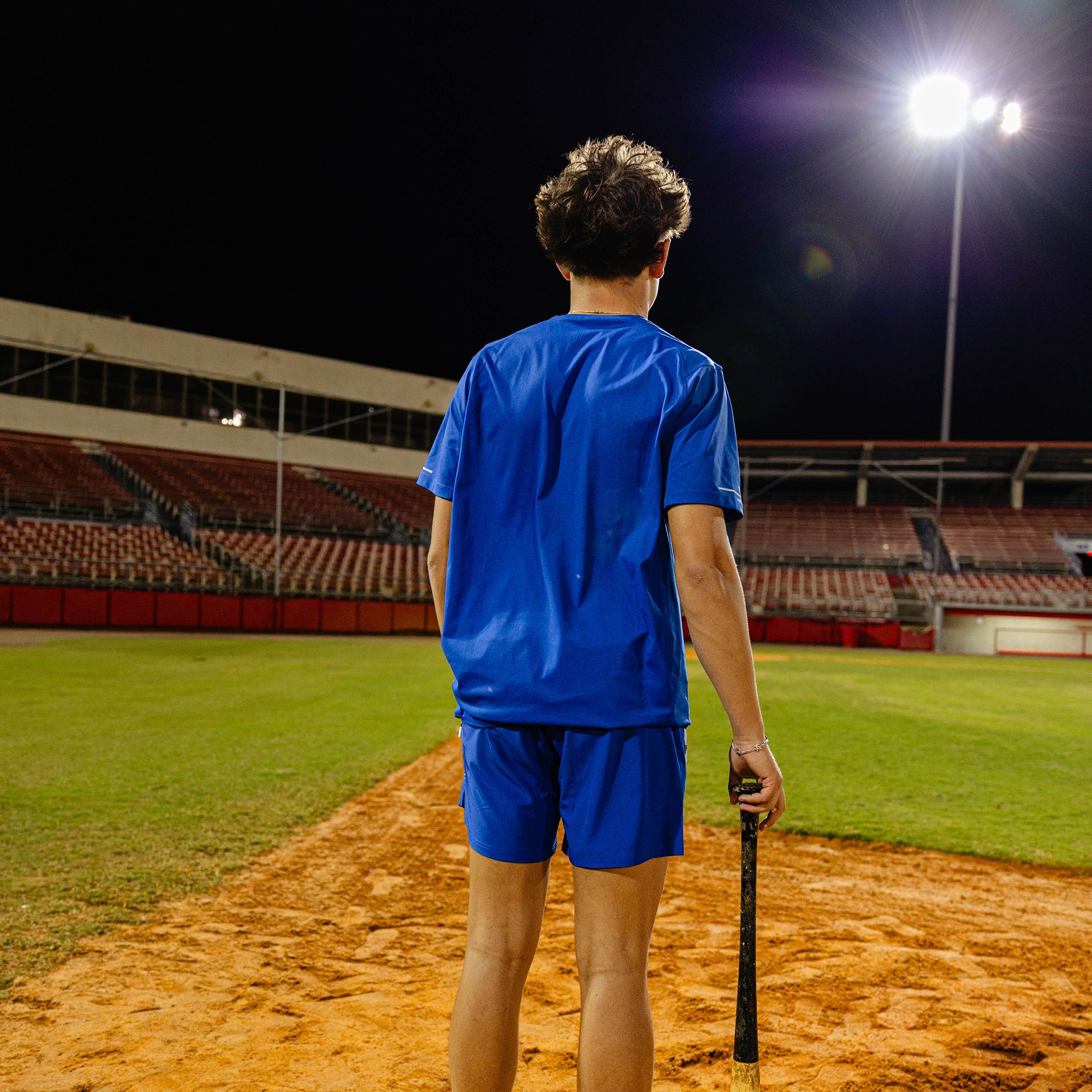 Diamond Tech Vented Youth Tee - Royal Blue