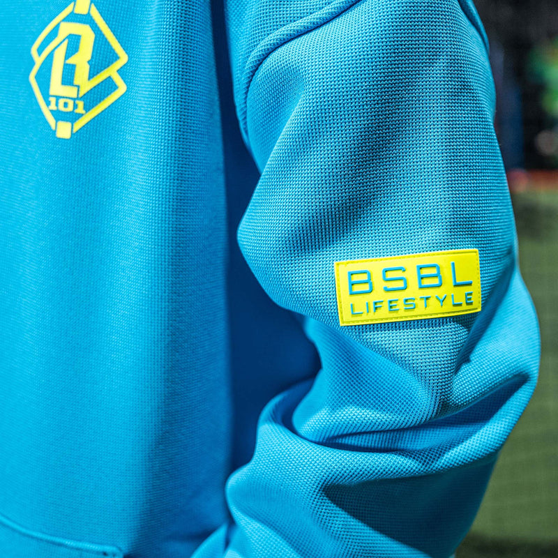 Off-Field Waffle Performance Youth Hoodie - Highlighter Blue