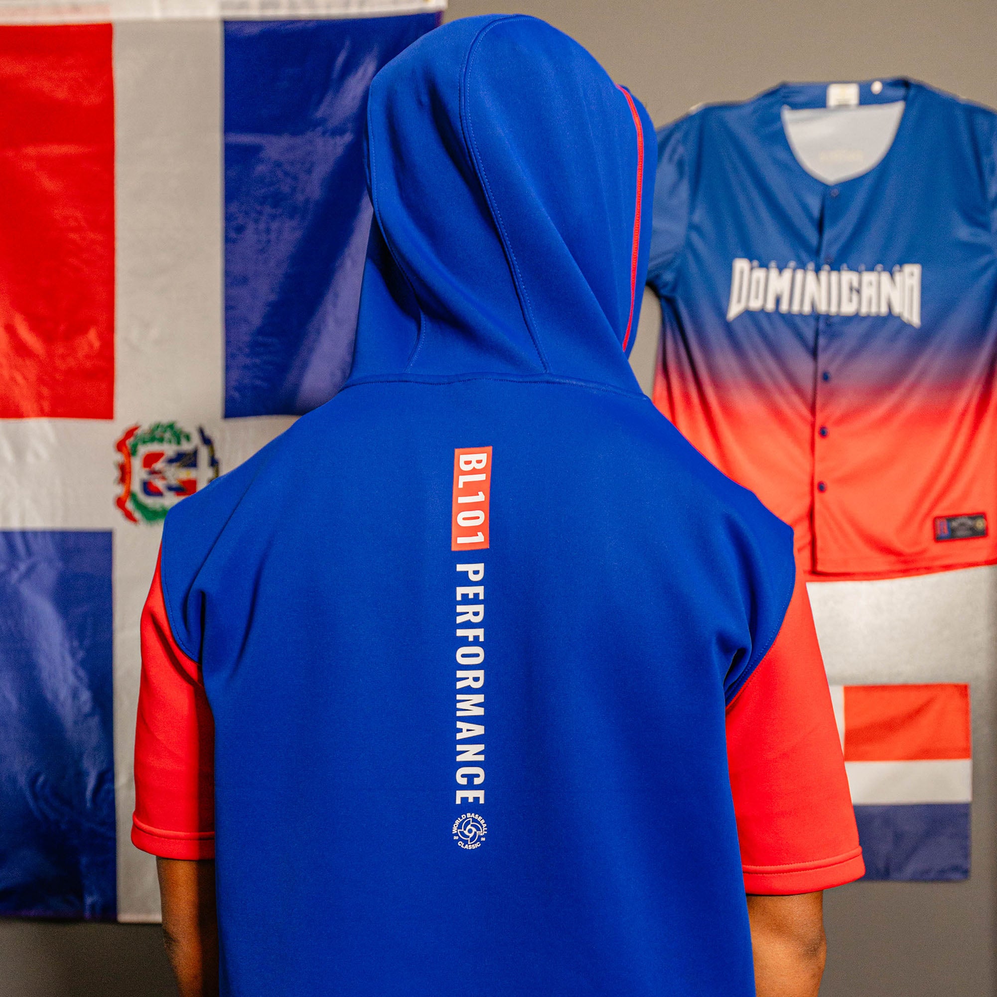 BSBL-SZN Youth Short Sleeve Hoodie V3 - Dominican Republic