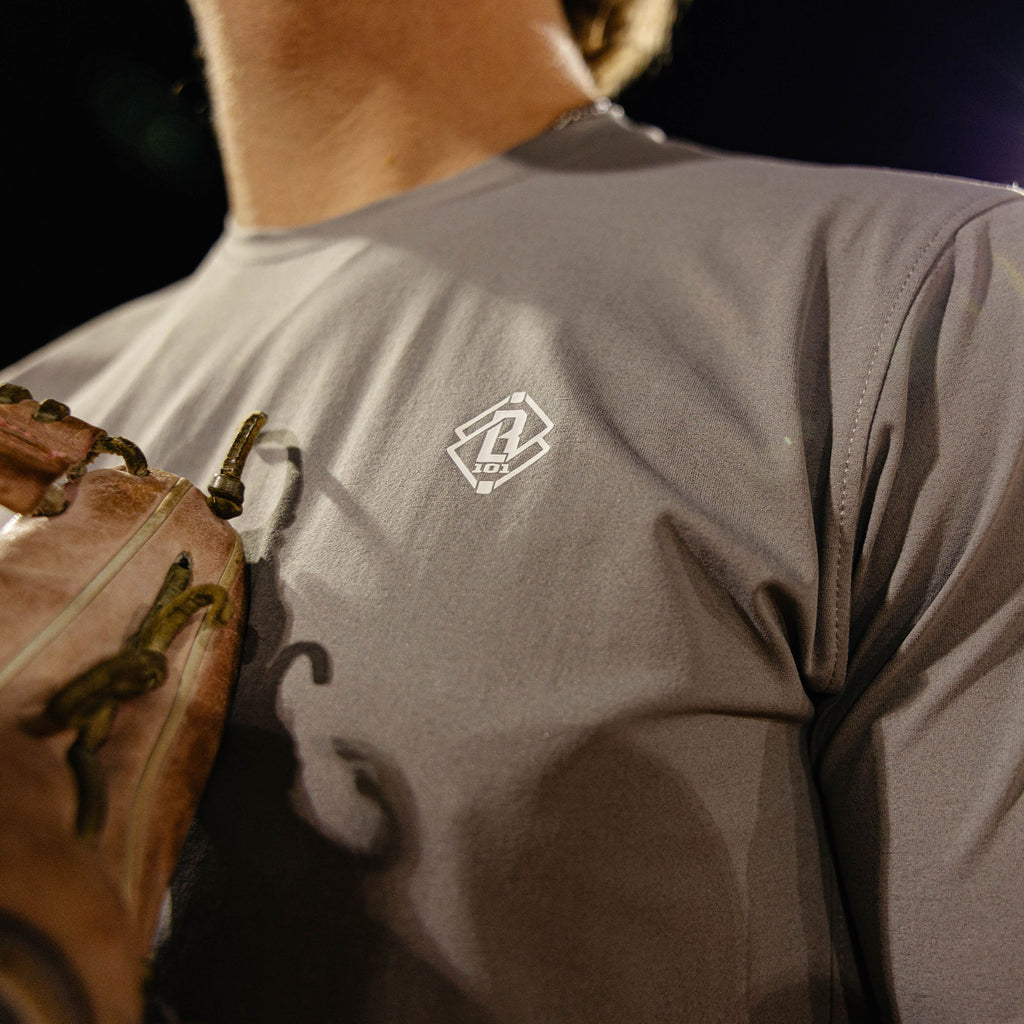 Diamond Tech Vented Youth Tee - Gray