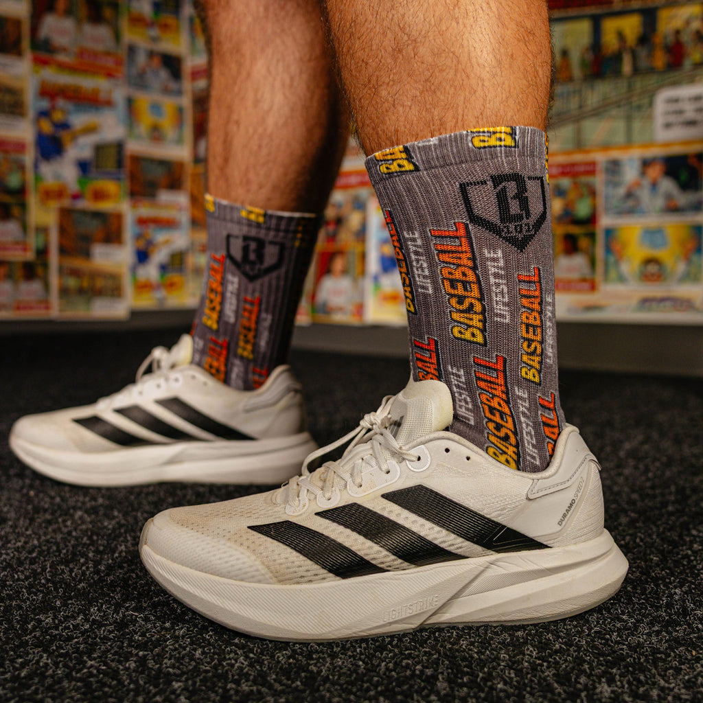 Multi-Color socks with "BL101 Comic Performance 3-Pack" design — product view