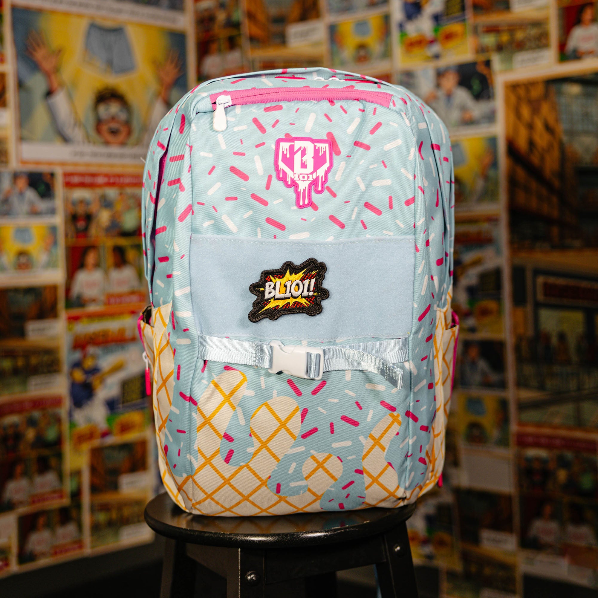 Black patch with "Comic Book" design — product view