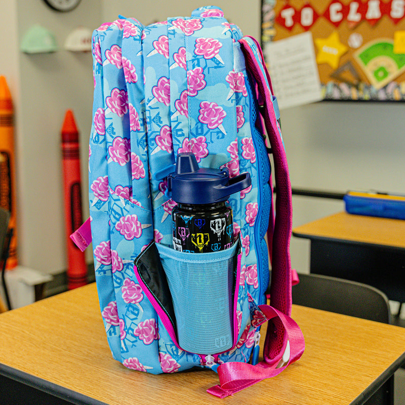 Multi-Color backpack with "Cotton Candy SZN 2" design — back view