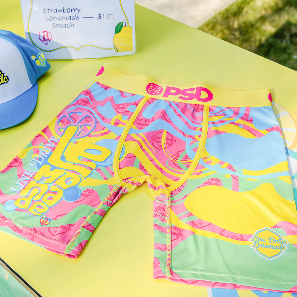 Multi-color Line Drive underwear — styled product shot