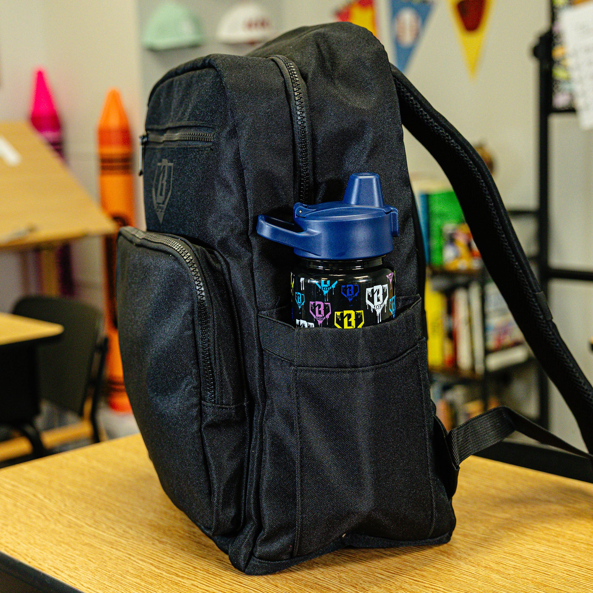 Black Rotation backpack — back view