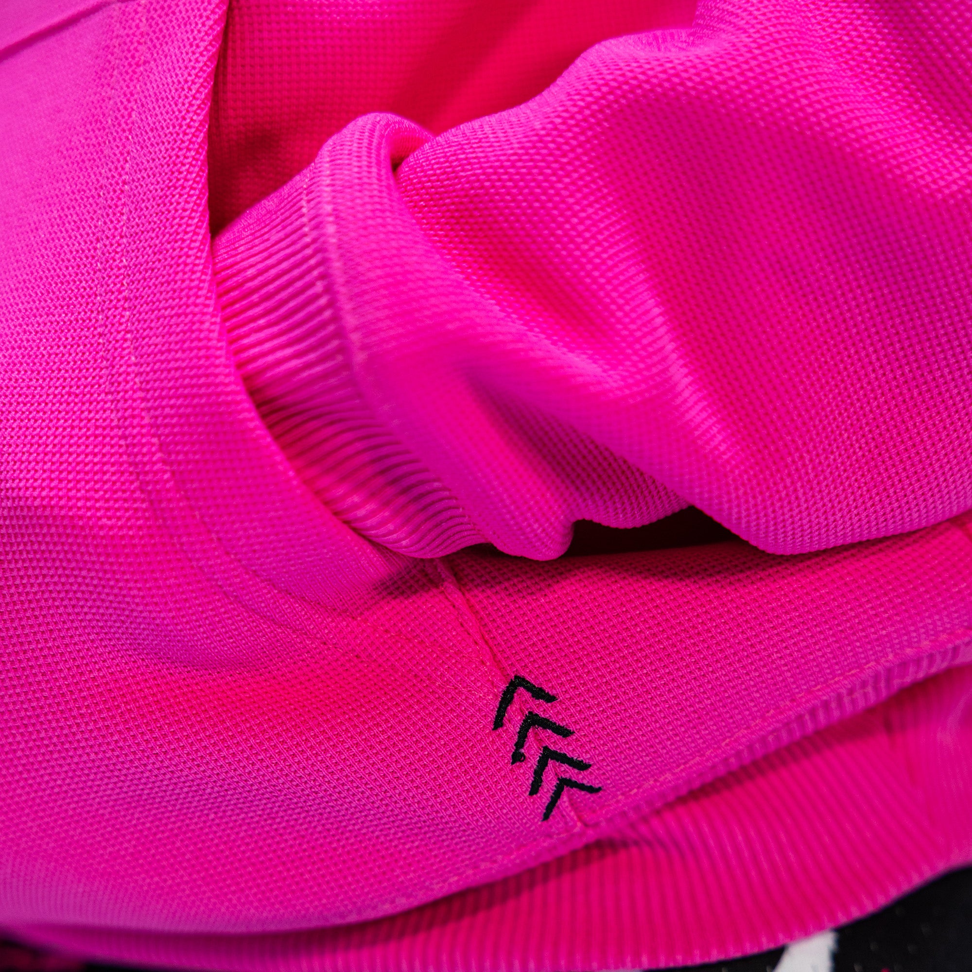 Close-up of a bright pink hoodie