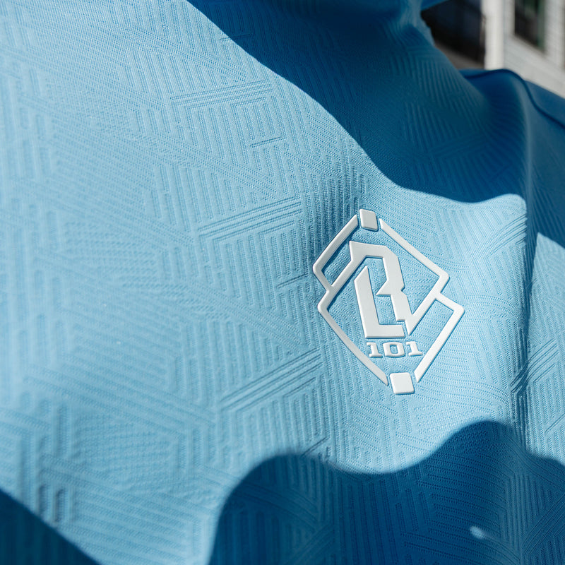 Diamond Tech Jacquard Youth Hoodie - Blue