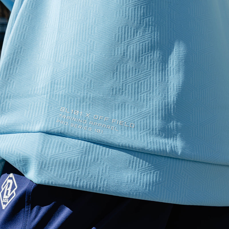 Diamond Tech Jacquard Youth Hoodie - Blue