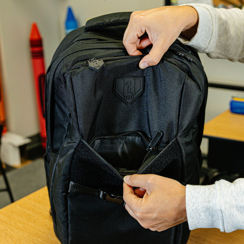 Black SZN 2 backpack — back view