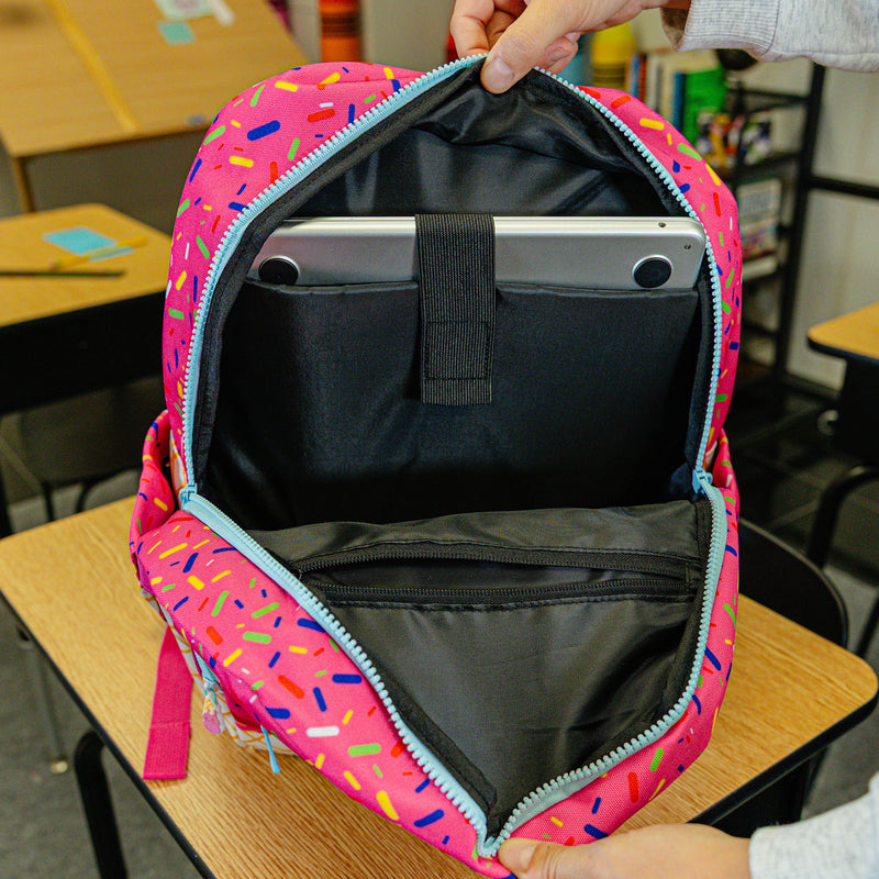 Pink Ice Cream Rotation backpack — back view