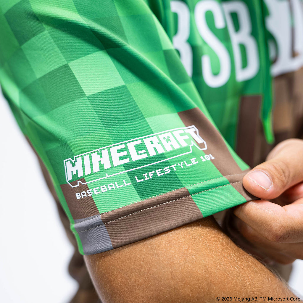 BL101 X Minecraft BSBL-SZN V3 Short Sleeve Hoodie - Grass Block