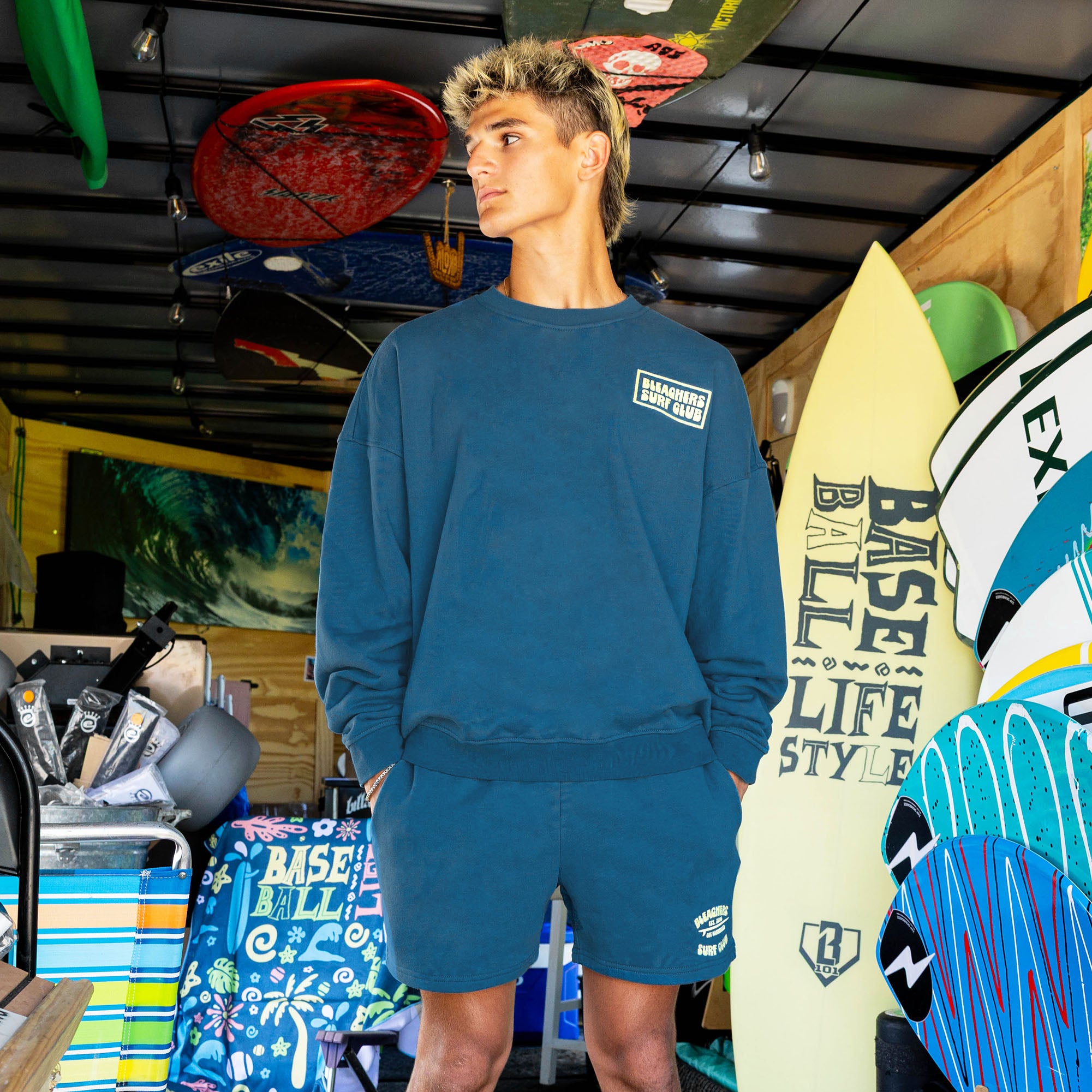 Bleachers Surf Club Sweatshorts - Baseball Lifestyle 101