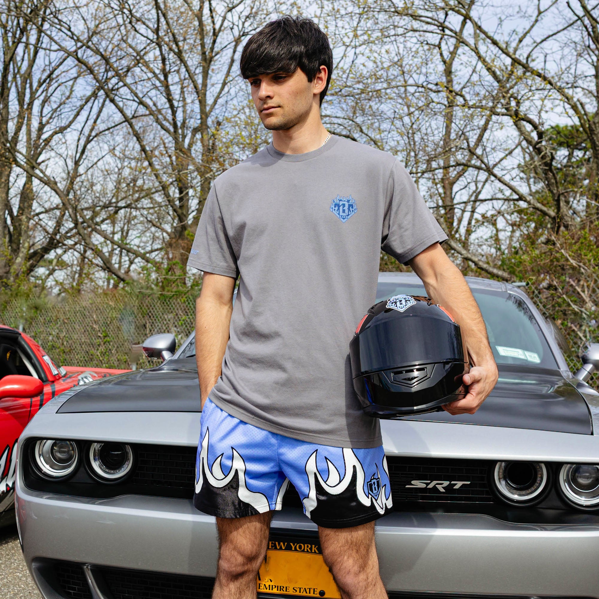 Flame Shorts - Blue - Baseball Lifestyle 101