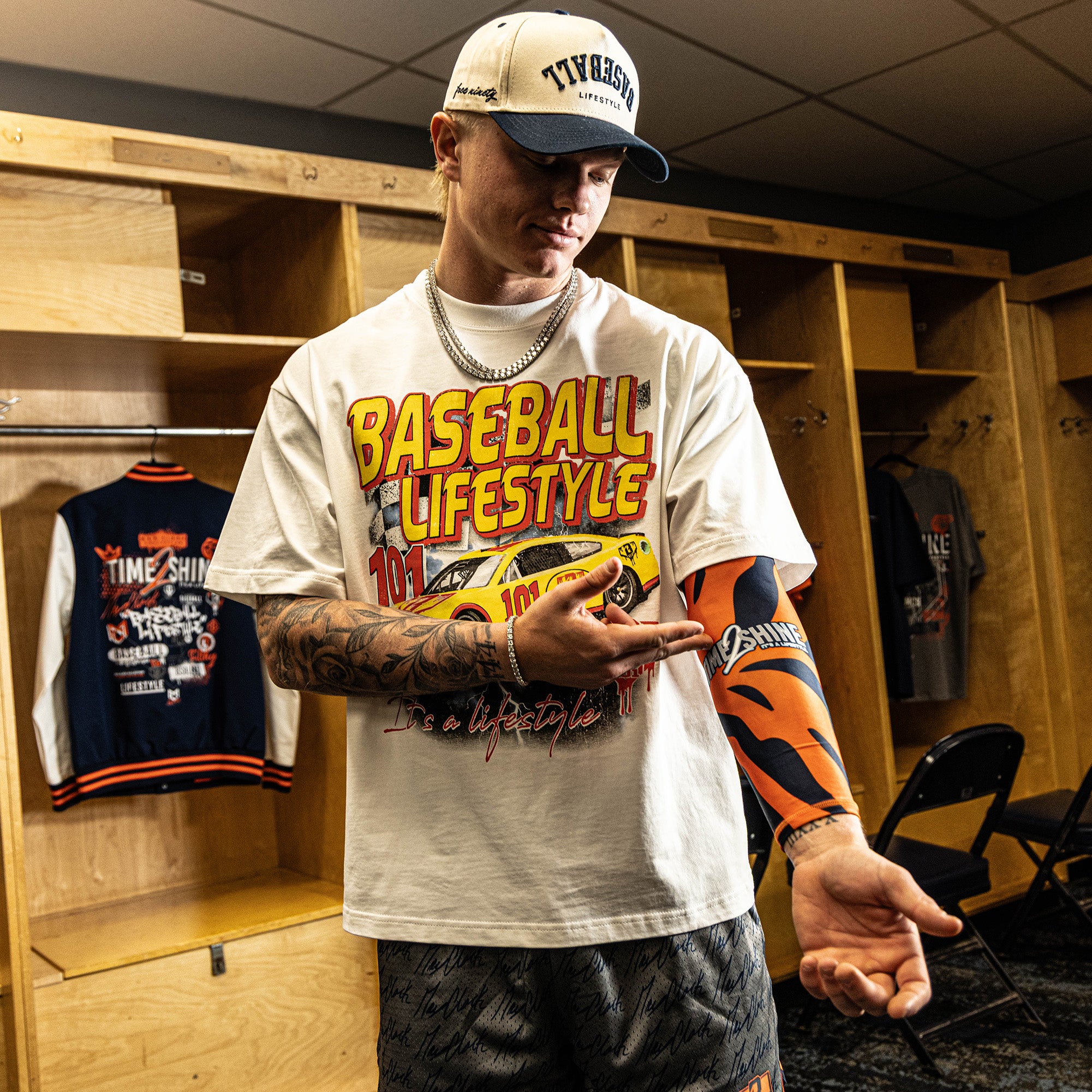 Max Clark Tiger Arm Sleeve - Orange - Baseball Lifestyle 101