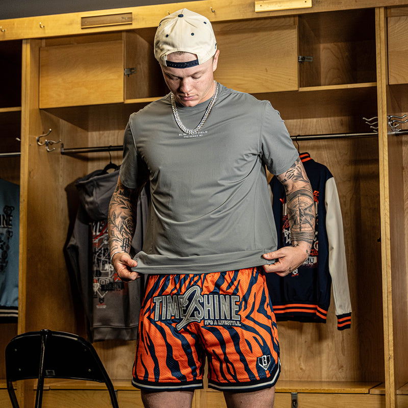 Max Clark Tiger Court Shorts - Orange