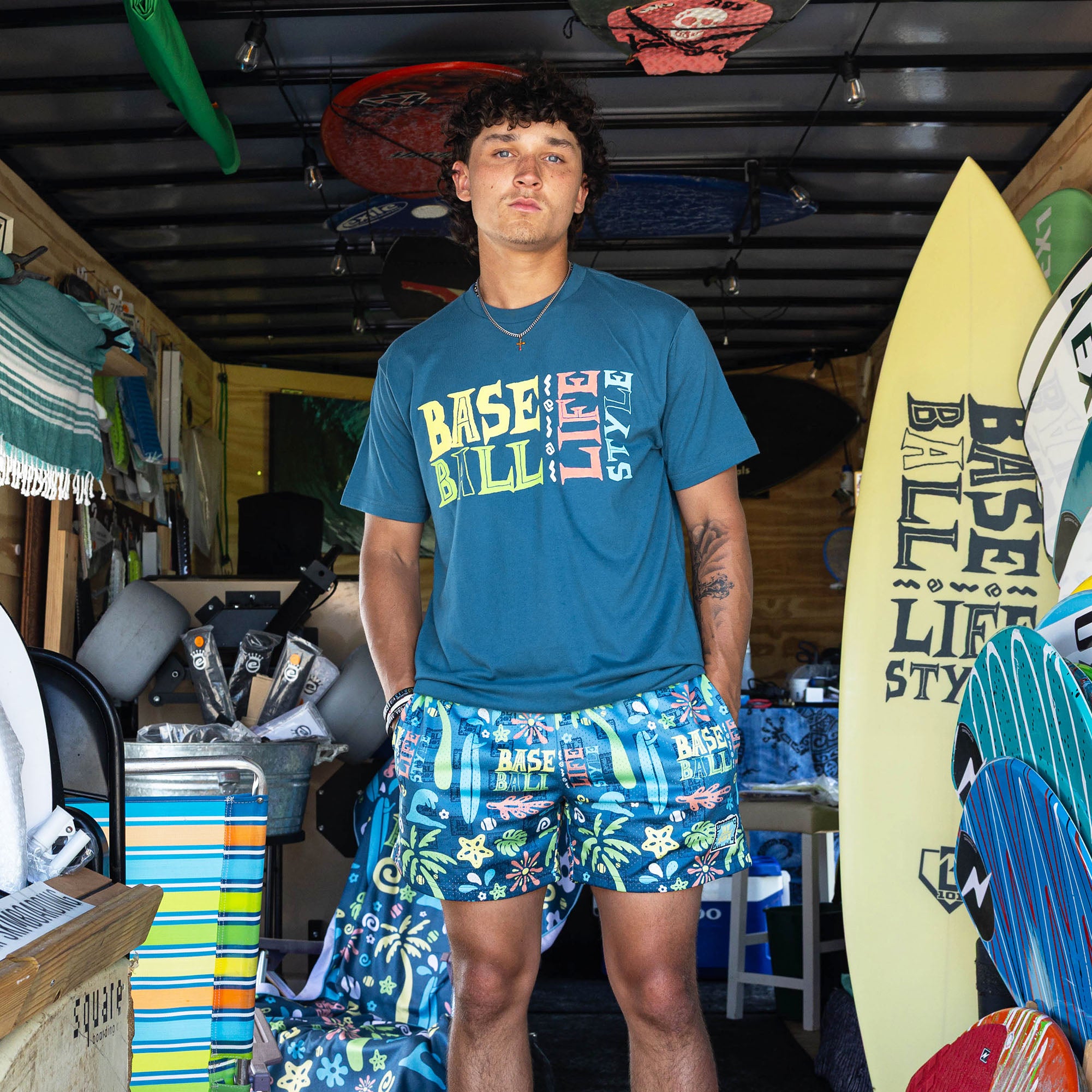Surfside Slugger Tee - Baseball Lifestyle 101
