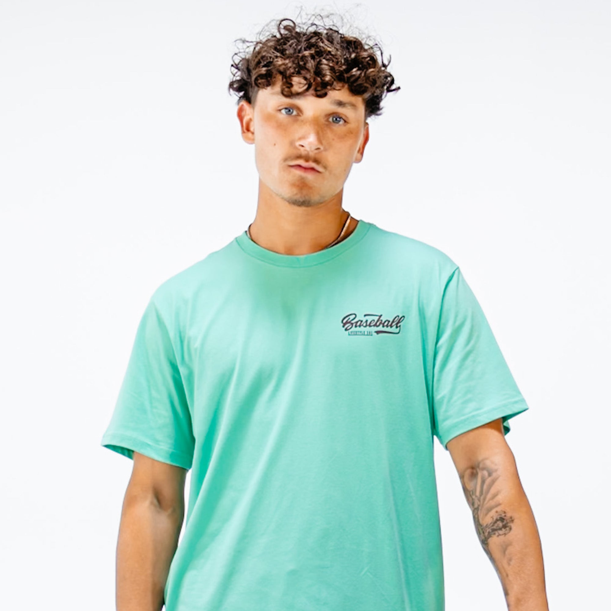 Established Tee - Mint/Brown - Baseball Lifestyle 101