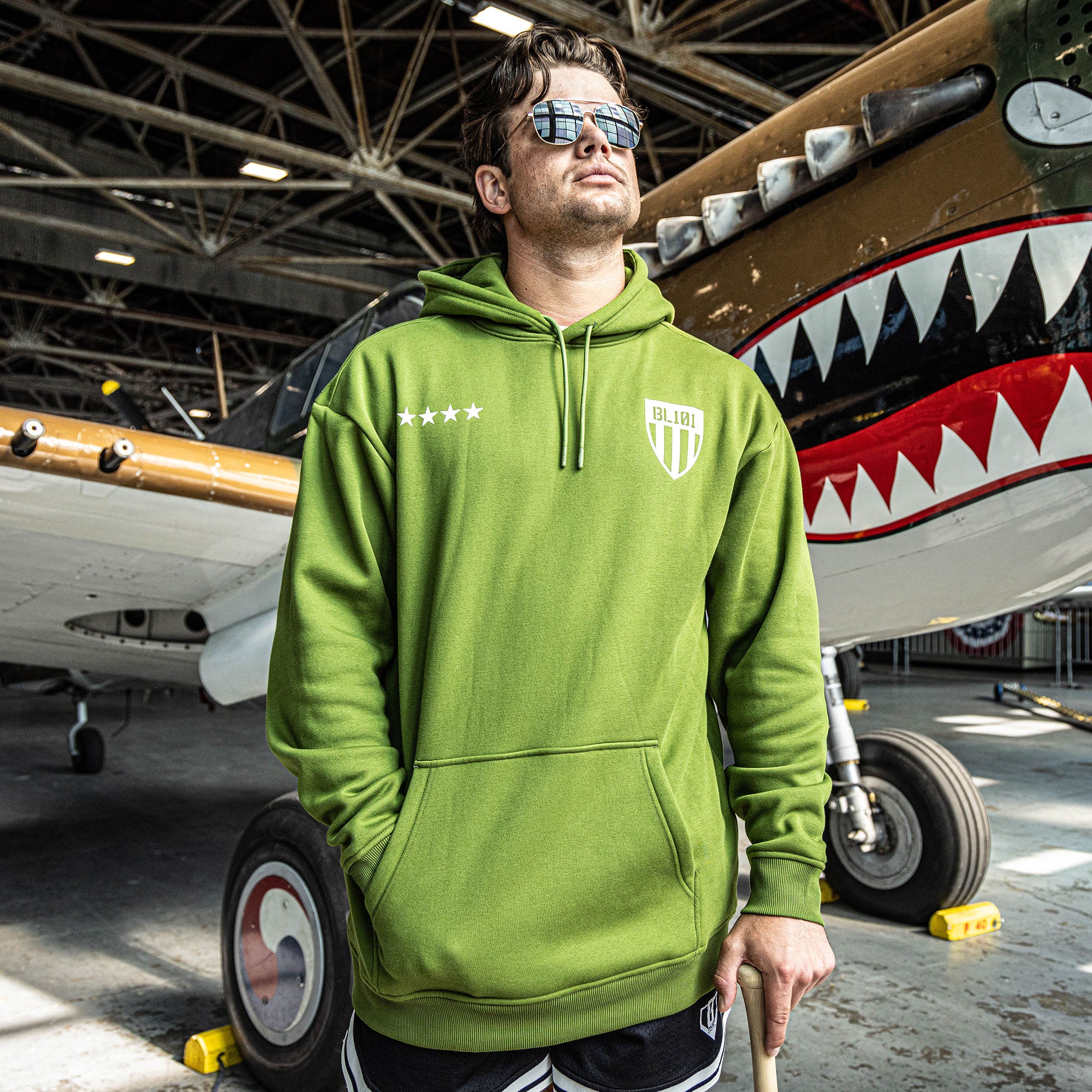 Flight Deck Hoodie - Army Green – Baseball Lifestyle 101