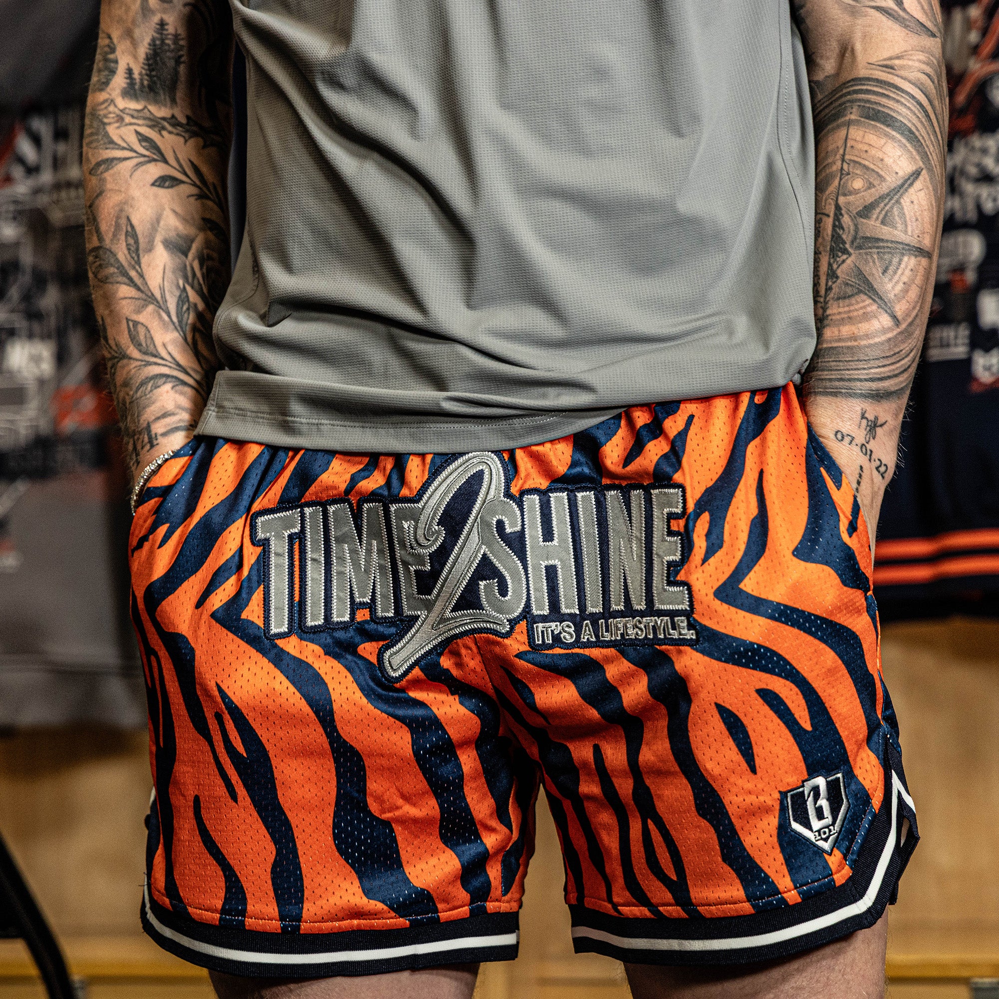Max Clark Tiger Court Shorts - Orange