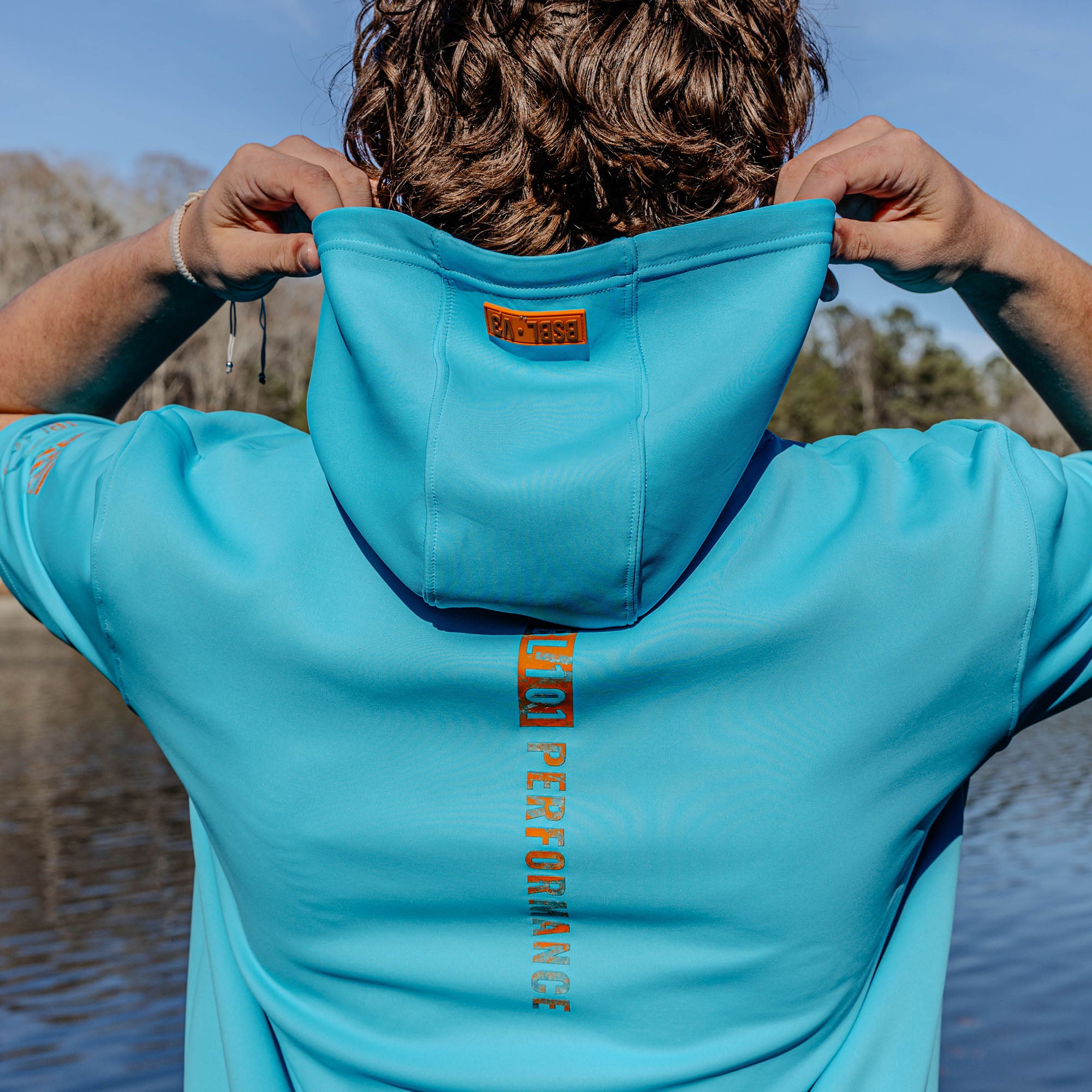 Realtree BSBL-SZN Short Sleeve Hoodie V3 - Bright Blue/Aspect