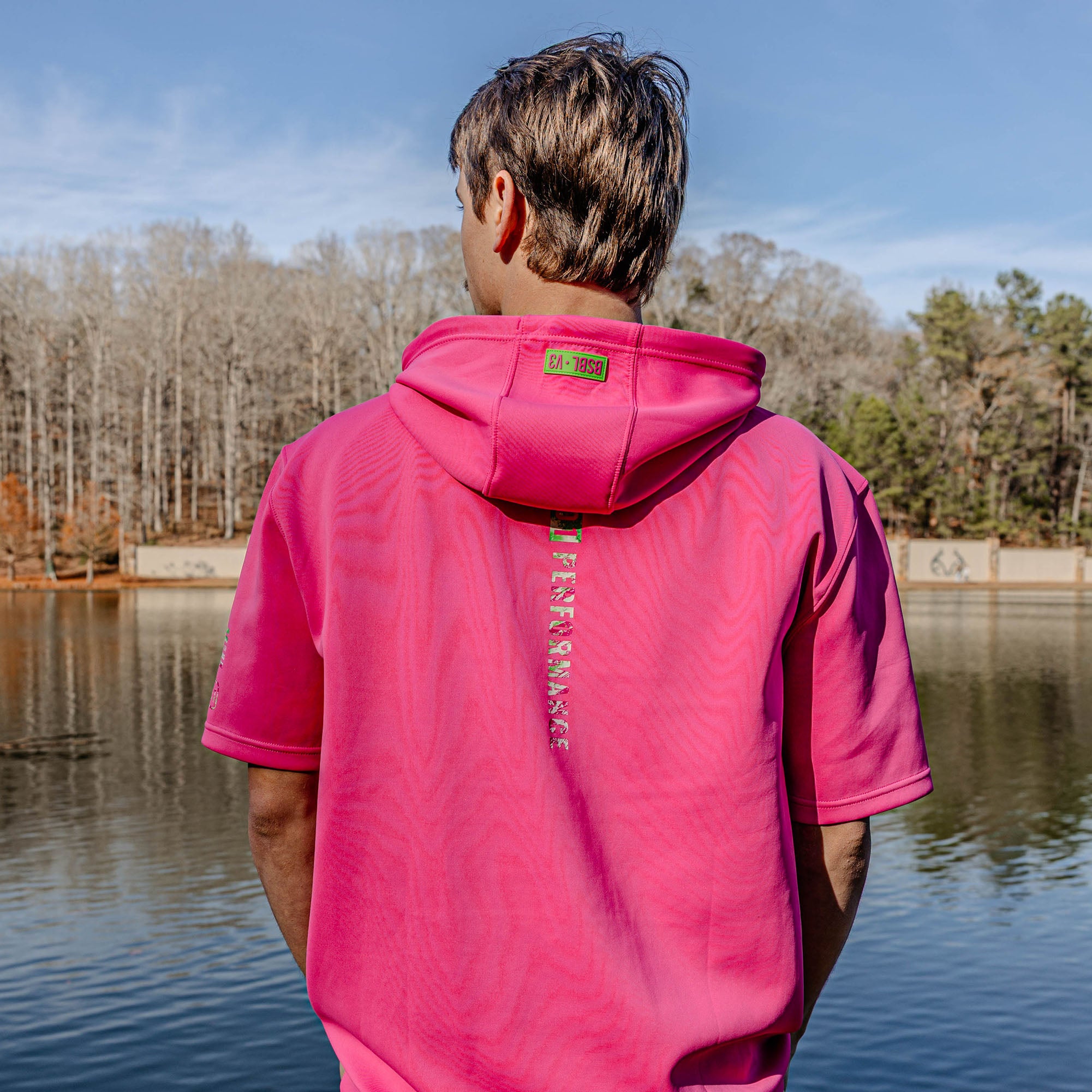 Realtree BSBL-SZN Short Sleeve Hoodie V3 - Pink/Aspect-Pink