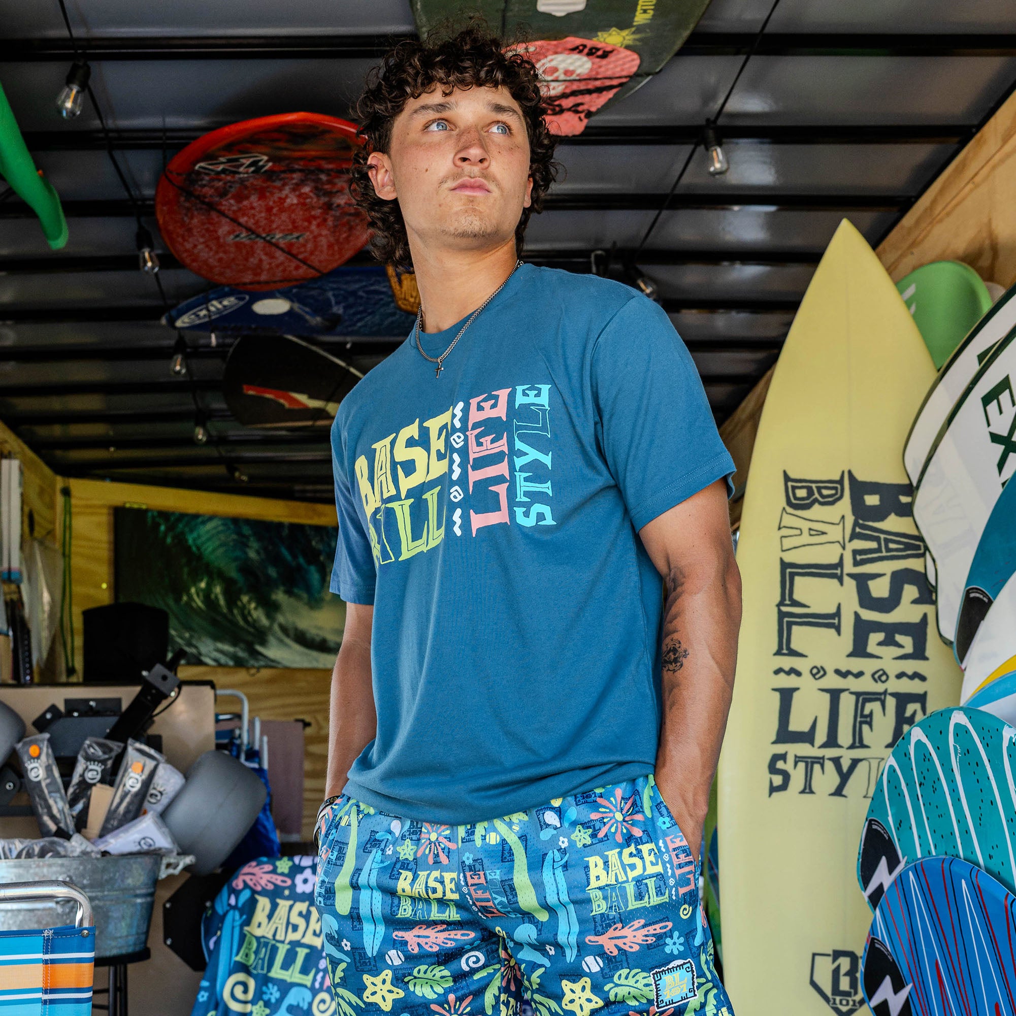 BABYL 「MASTER OF L」 Tシャツ （L） Surfside Slugger Tee - Baseball Lifestyle 101