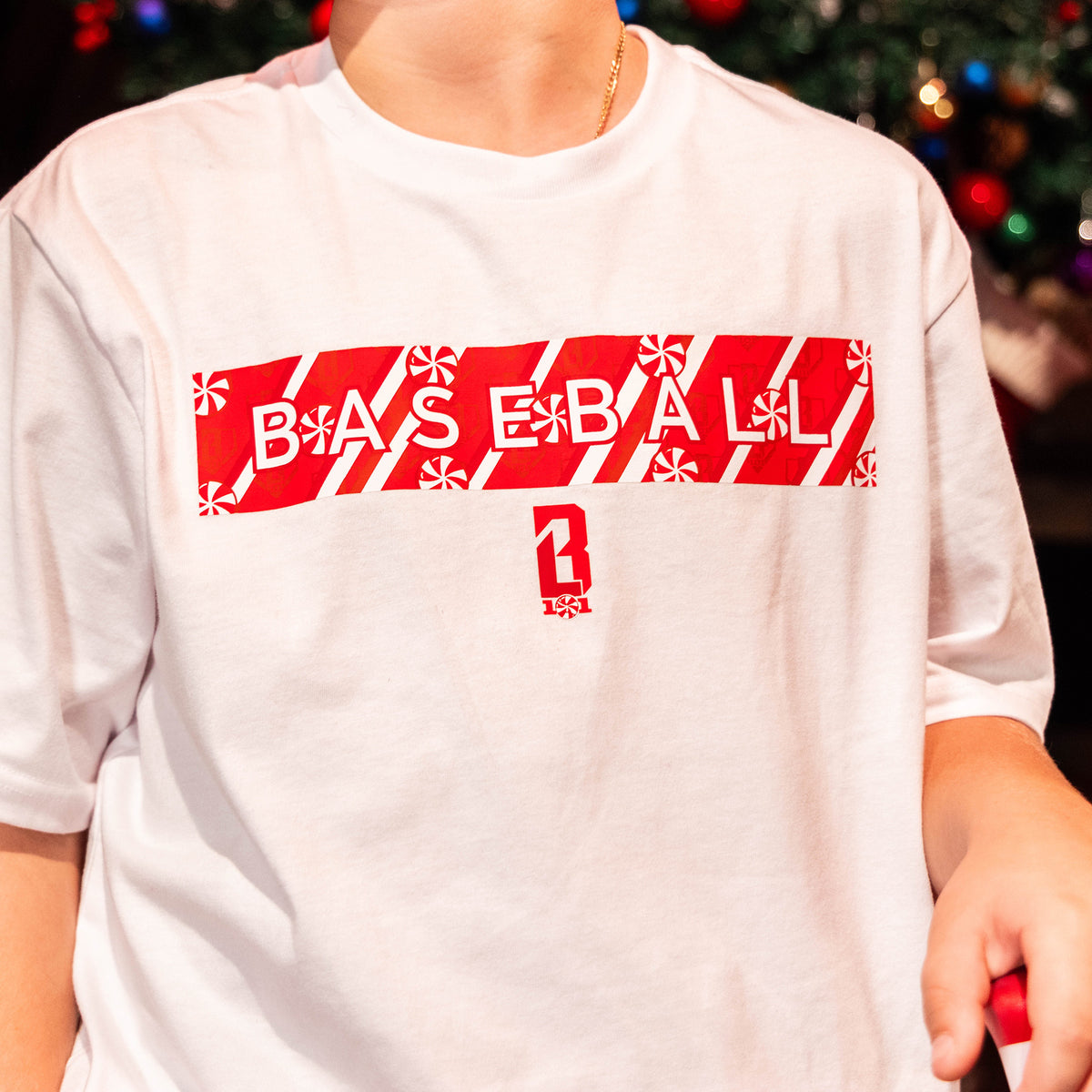 Candy Cane Tee - Baseball Lifestyle 101