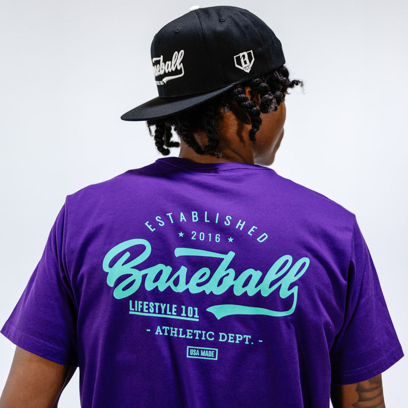 Established Tee - Purple/Teal