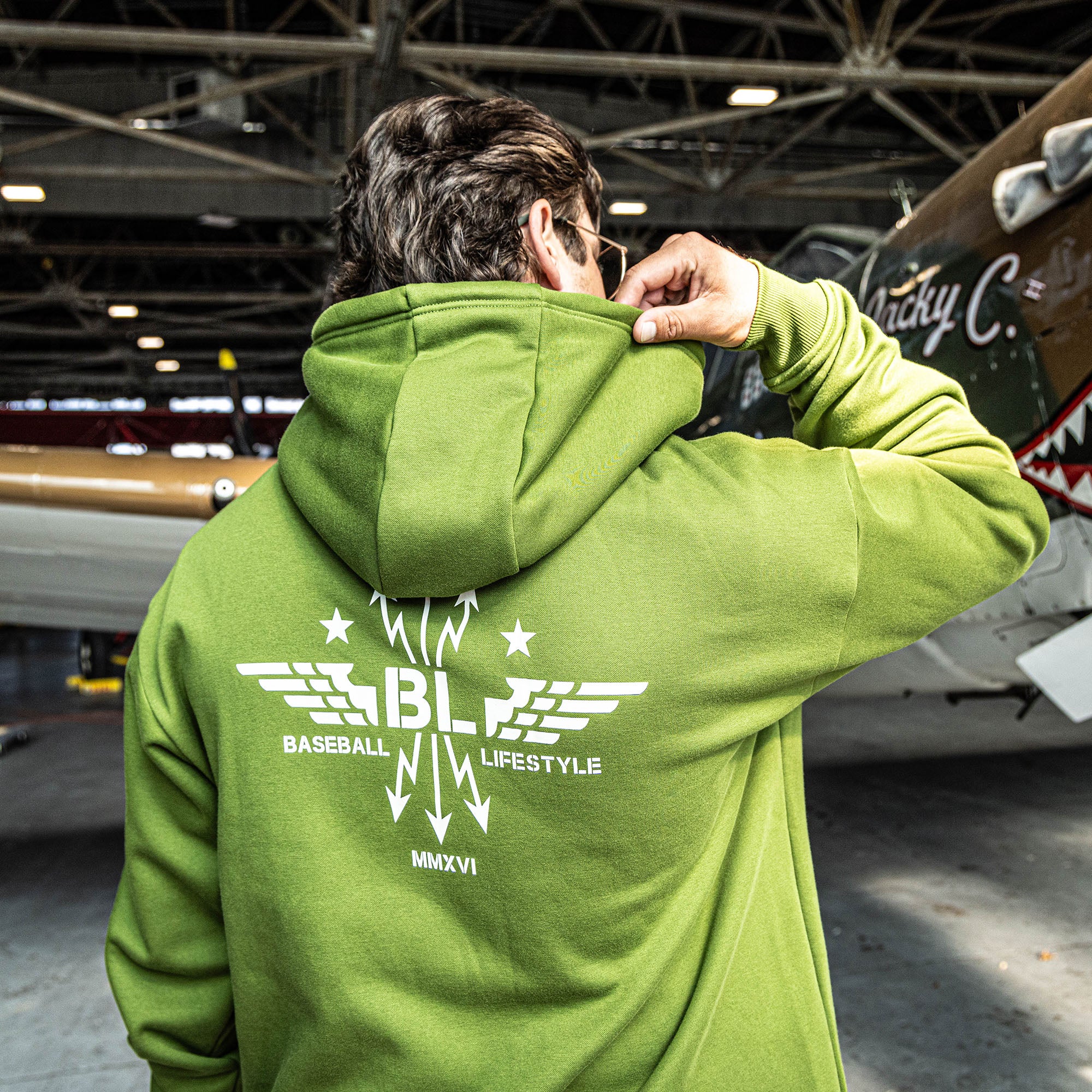 Flight Deck Hoodie - Army Green - Baseball Lifestyle 101