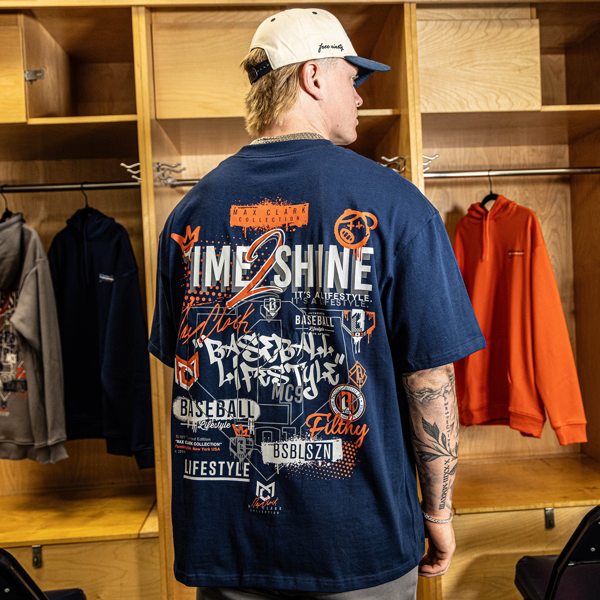 Max Clark Tee - Navy - Baseball Lifestyle 101
