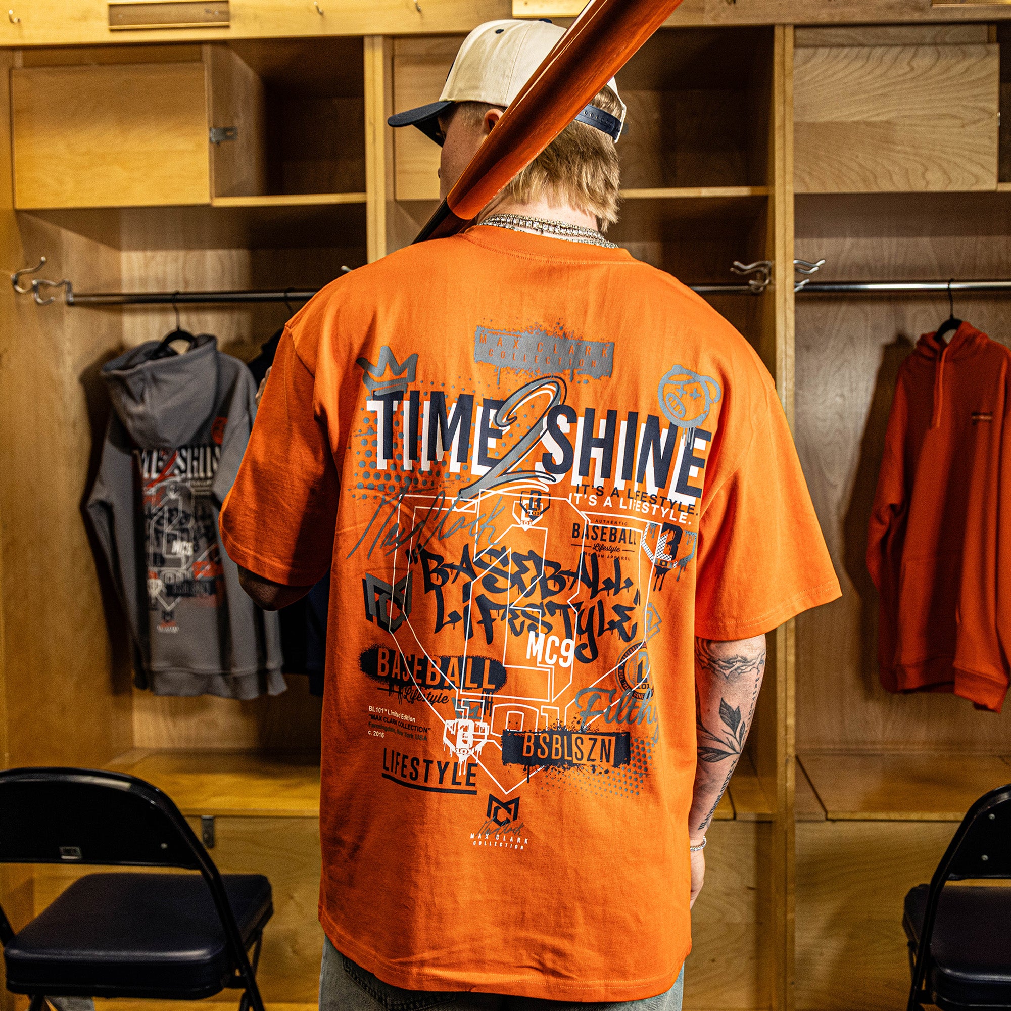 CHAGE PRESENTS MULTI MAX Tシャツ L Max Clark Tee - Orange - Baseball Lifestyle 101