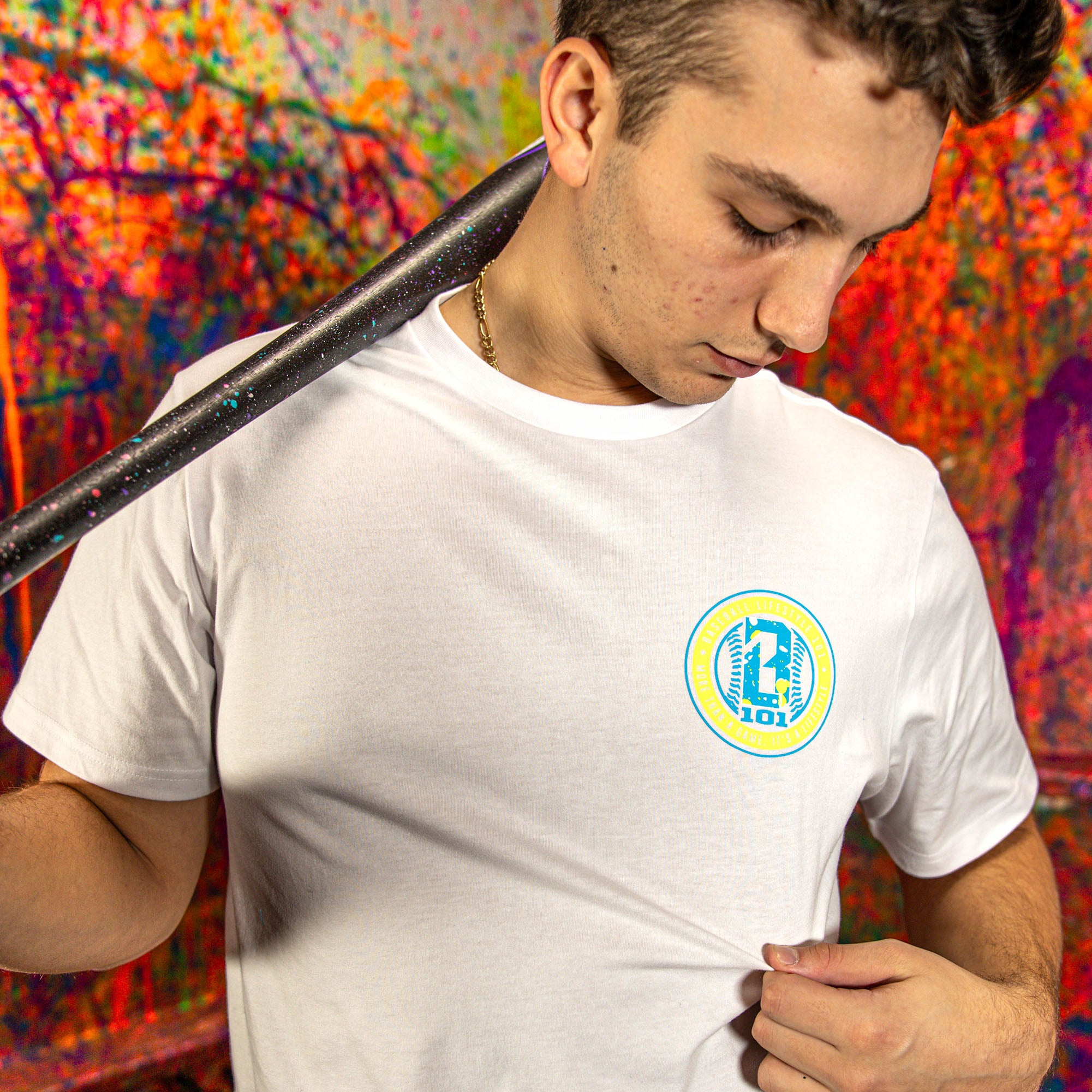 Splatter Established Tee - White - Baseball Lifestyle 101