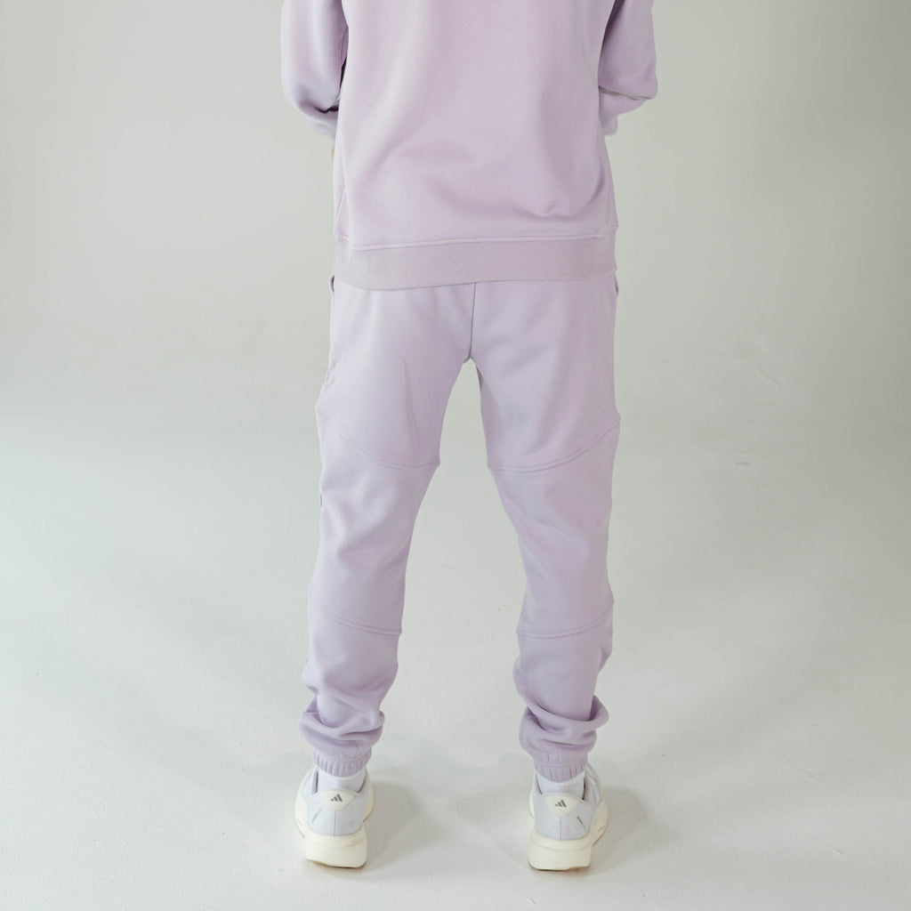 Adult model wearing Purple Baseline joggers