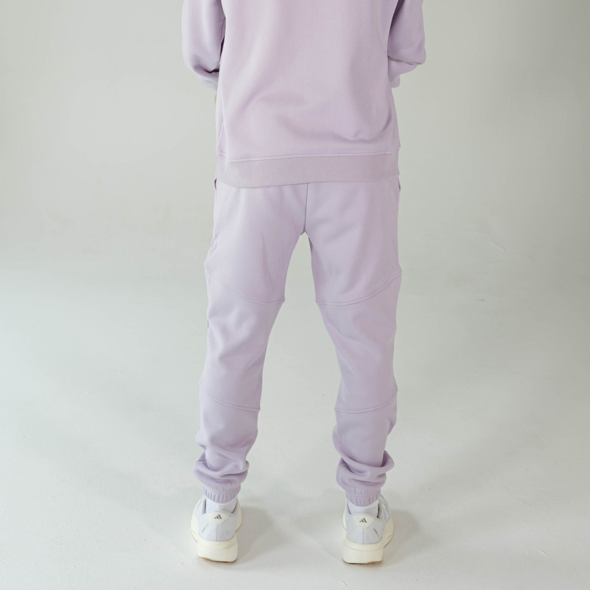 Adult model wearing Purple Baseline joggers