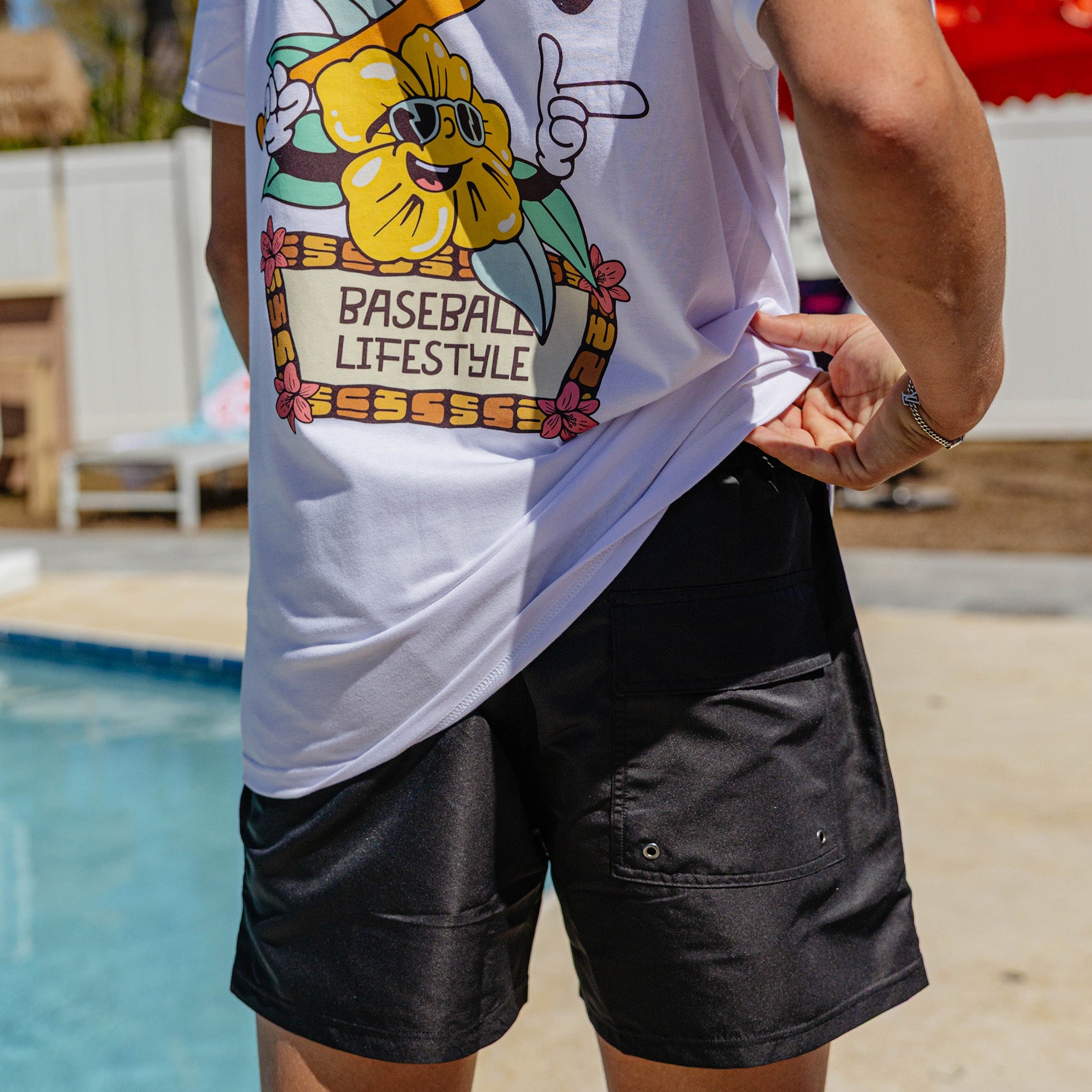Baseline Swim Trunks - Black - Baseball Lifestyle 101