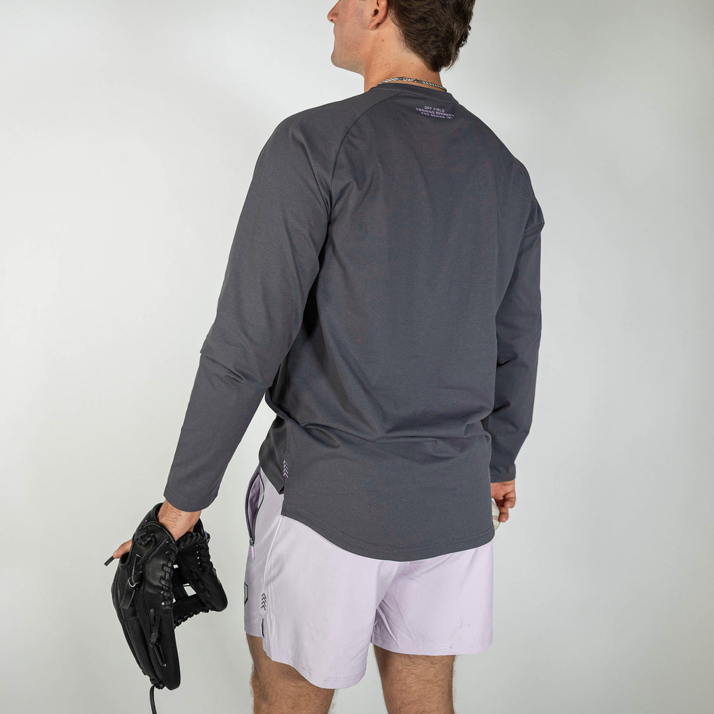 Adult model wearing purple Pro Series V2 shorts with liner