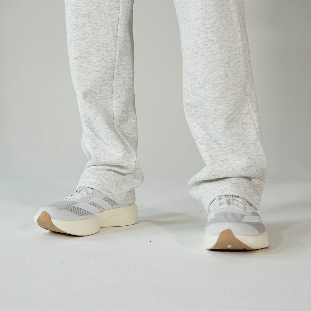 Adult model wearing Gray Baseline Straight Leg sweatpants