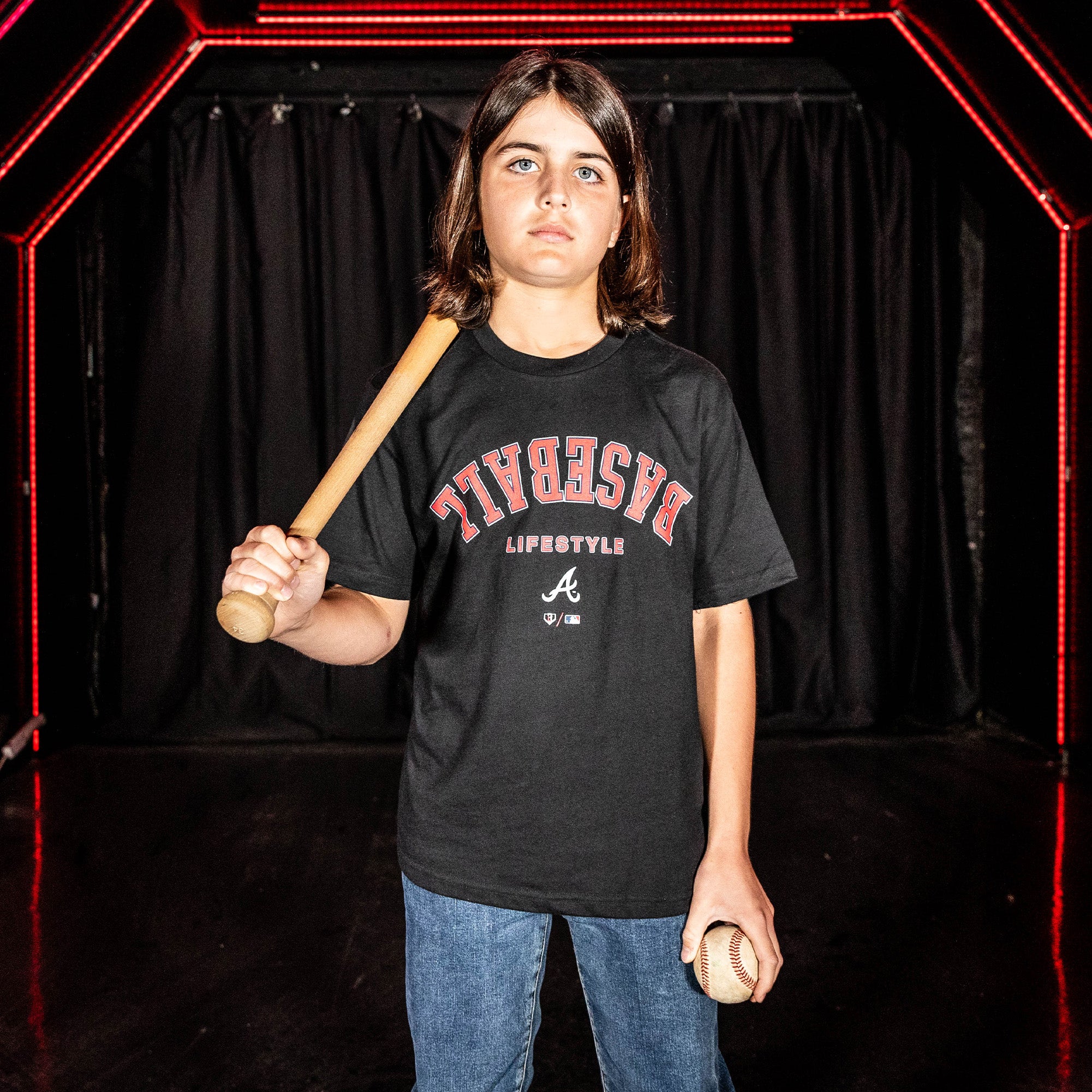 Atlanta Braves Upside Down Youth Tee