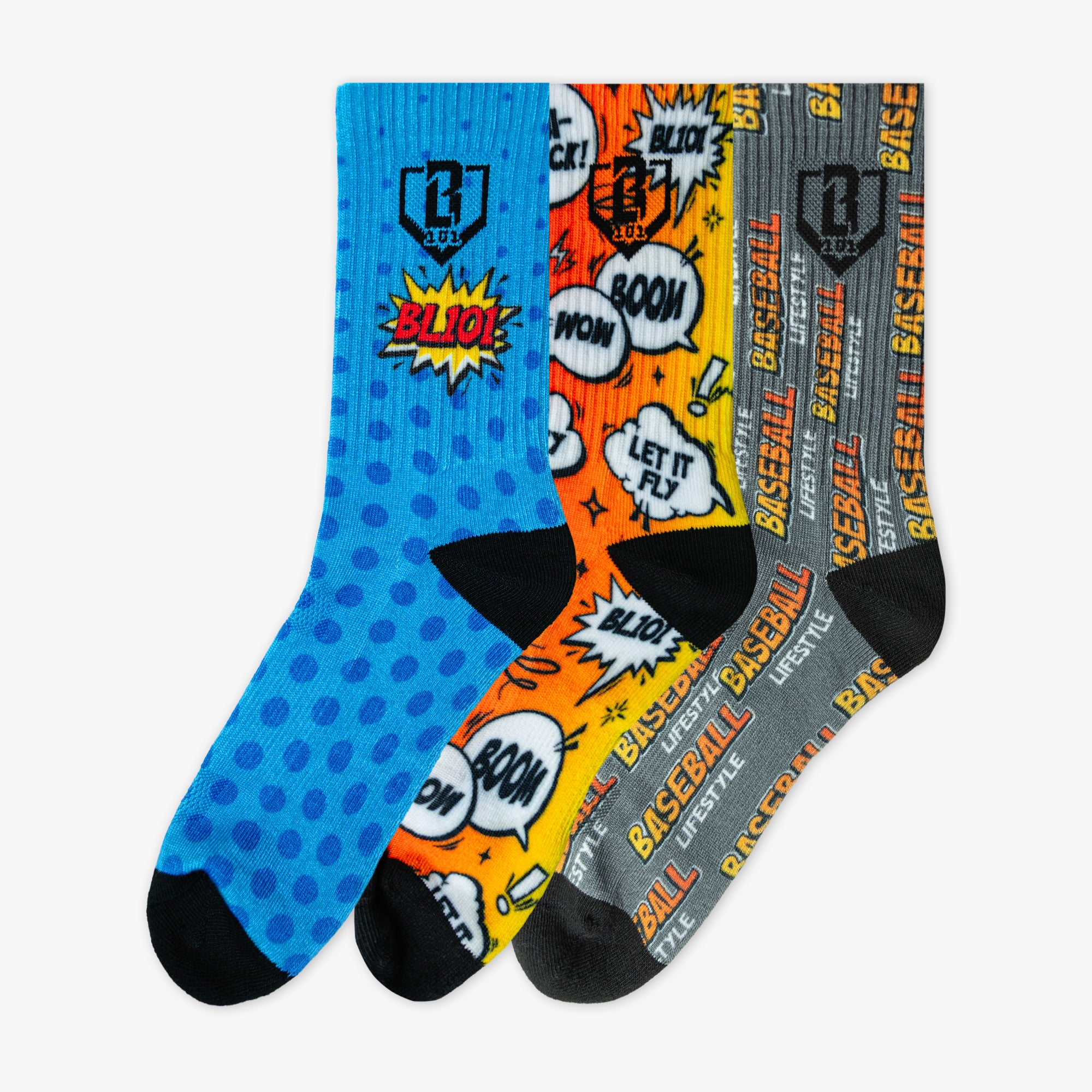 BL101 Comic Performance 3-Pack Socks
