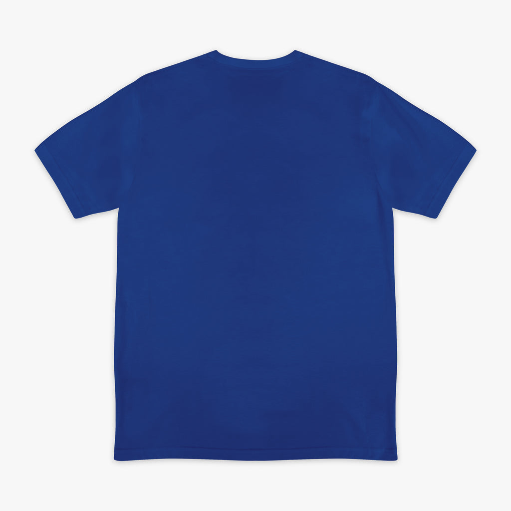Navy BL101 Vs The World graphic tee — back view