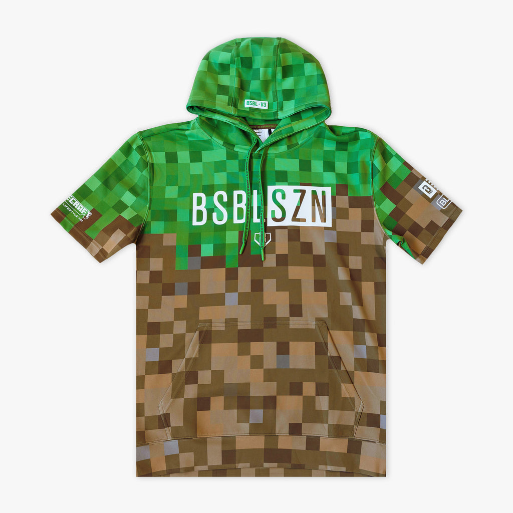 BL101 X Minecraft BSBL-SZN V3 Short Sleeve Hoodie - Grass Block