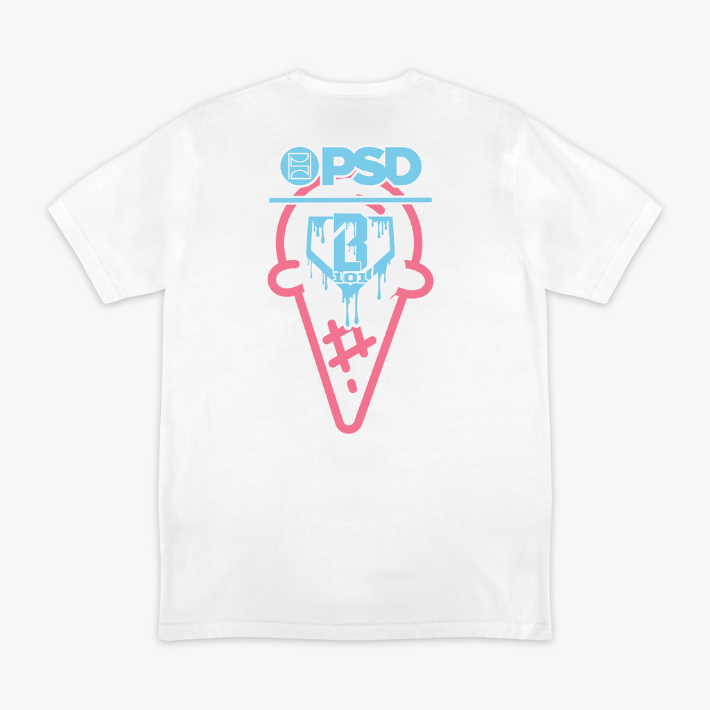BL 101 X PSD Scoops Tee - White