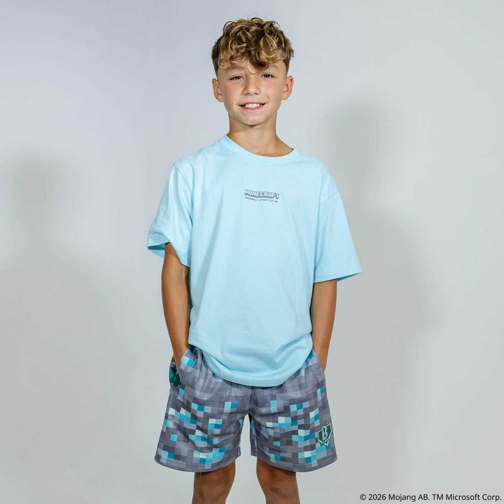 BL101 X Minecraft Diamond Mining Youth Tee