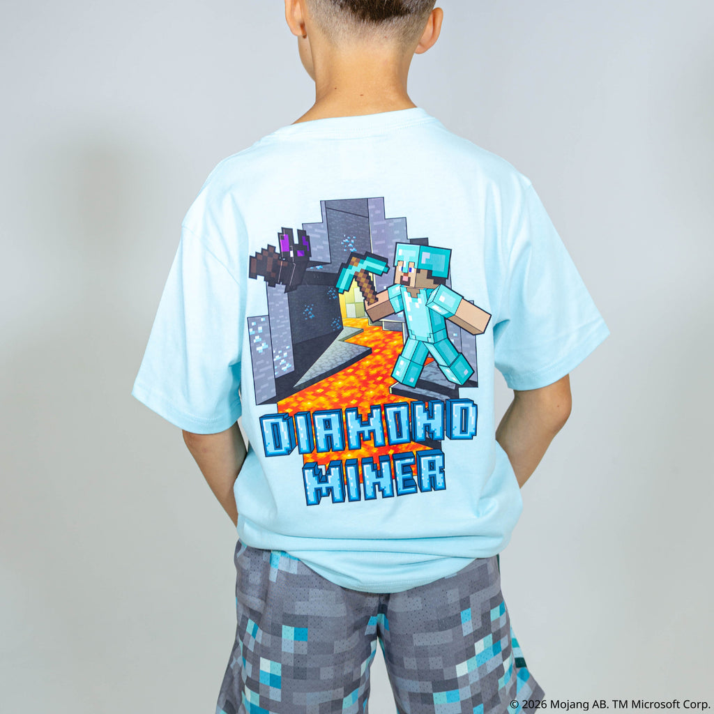 BL101 X Minecraft Diamond Mining Youth Tee