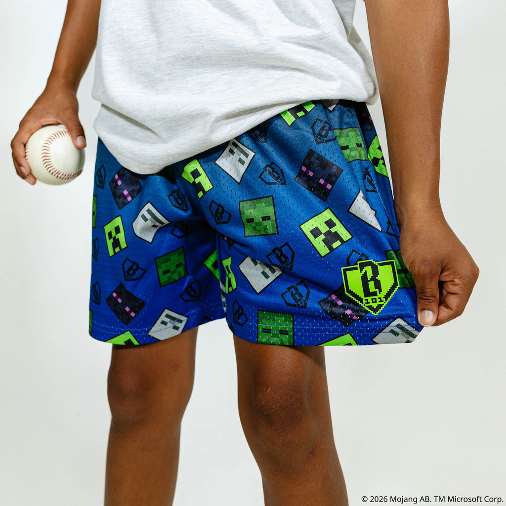 BL101 X Minecraft Enemy Mob Youth Shorts