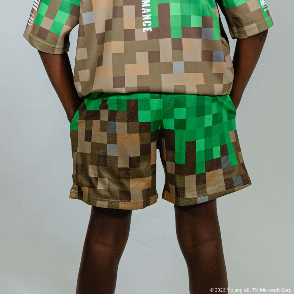 BL101 X Minecraft Grass Block Youth Shorts