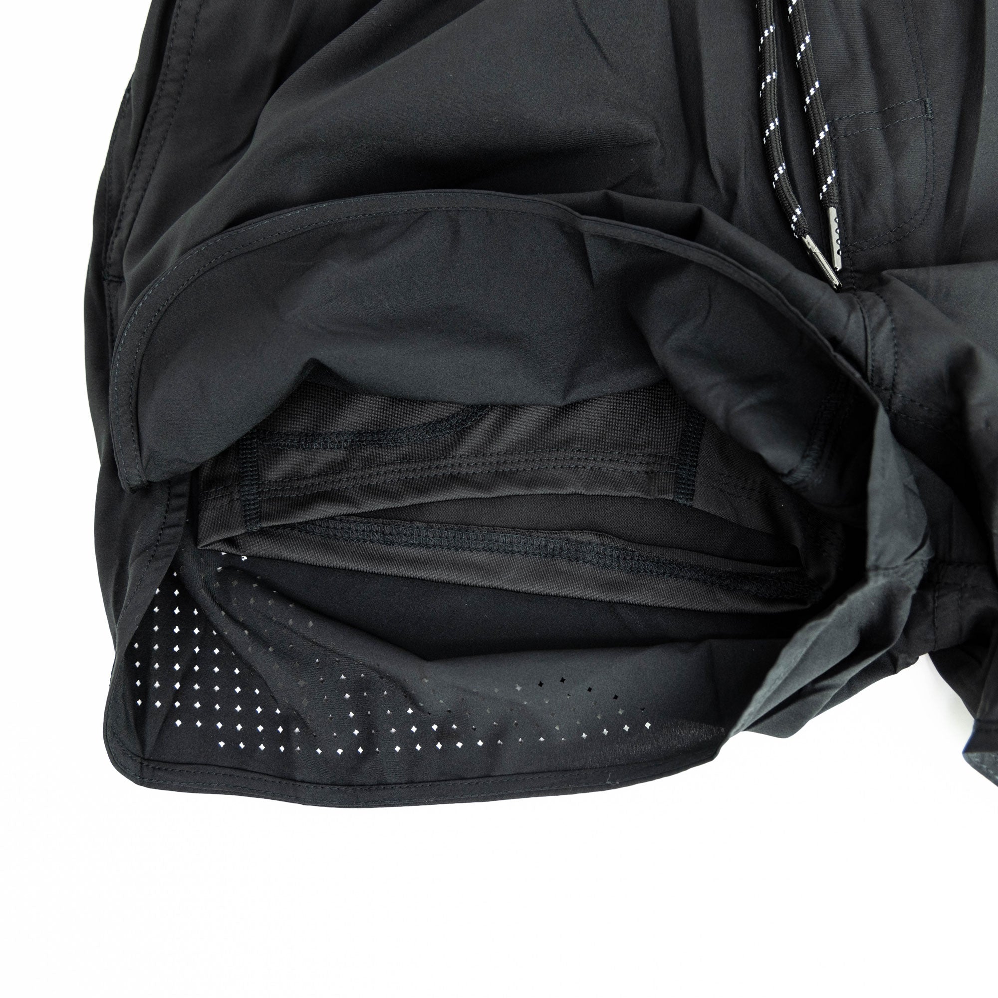 Adult model wearing black Pro Series with Liner shorts