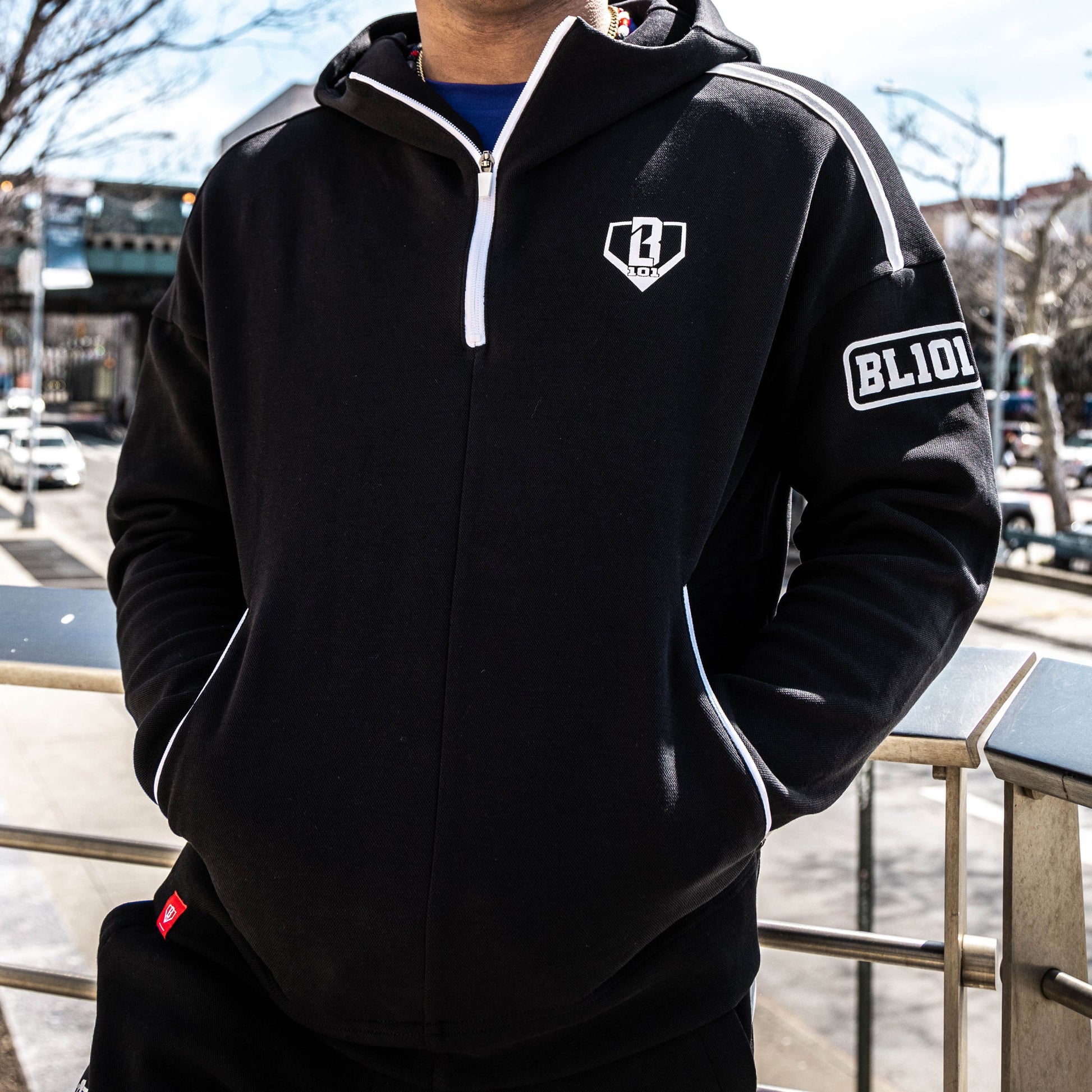 Game Day 1/4 Zip Hoodie Black/White – Baseball Lifestyle 101