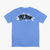 Light blue t-shirt with graffiti style 'BL101' graphic on the back against a white background