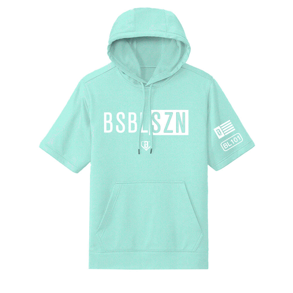 BSBL-SZN Short Sleeve Hoodie V2 Mint/White